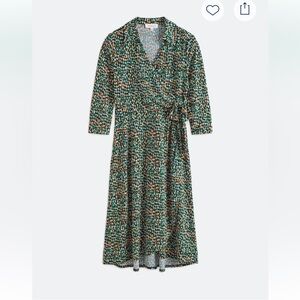 Gilli Green and Taupe Long Sleeve Dress